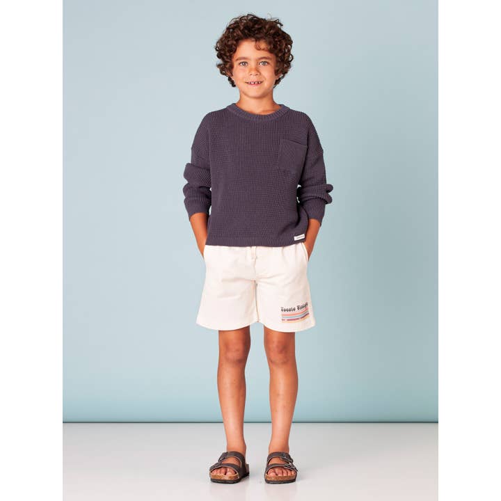 Colored Denim Bermuda Shorts with Elastic Waist S10523 for wholesale by Tocoto Vintage