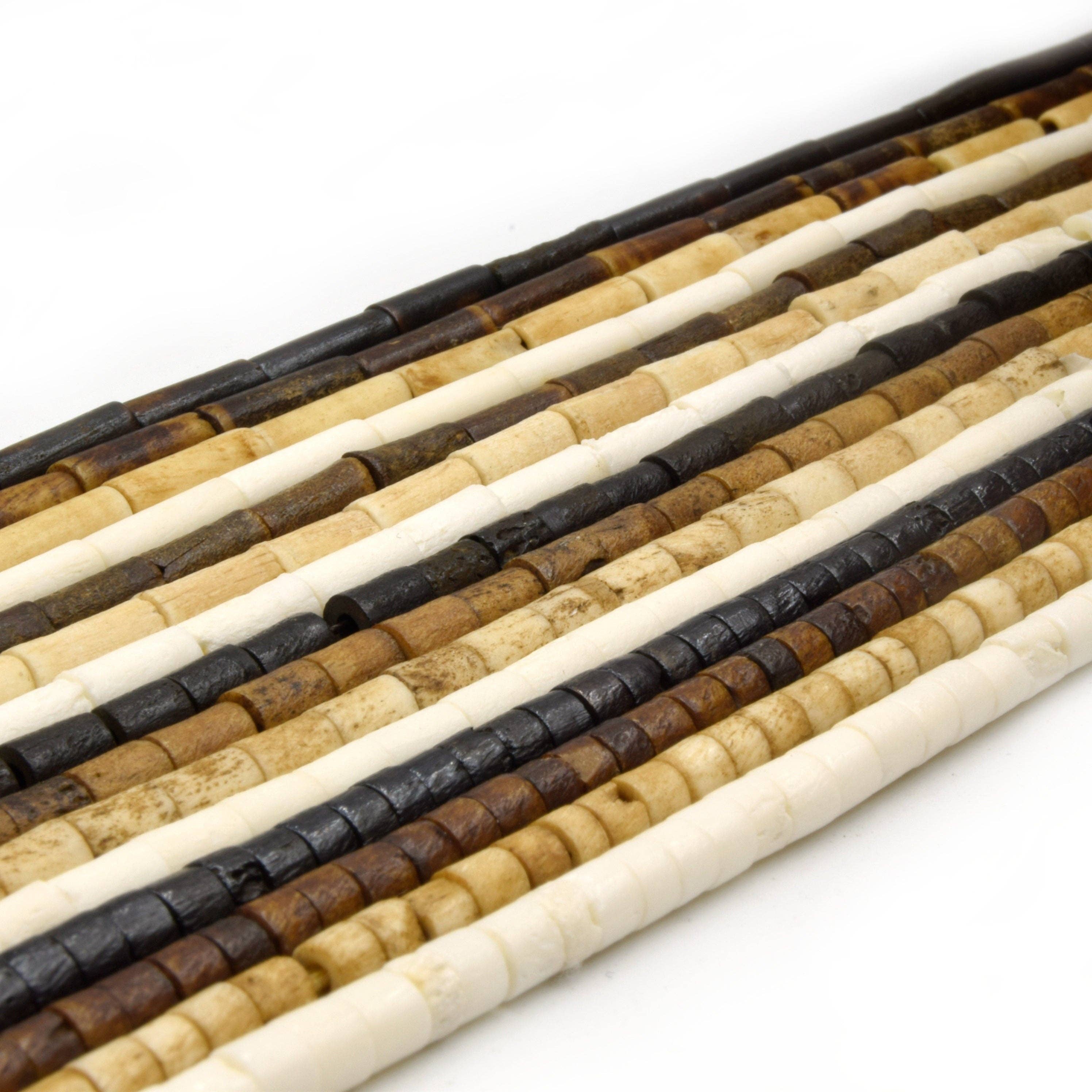 Only Beads – wholesale Beads – Hair Pipe Bone Beads | Ox Bone Straight Tube Beads | 3mm 6mm 9mm 12mm9