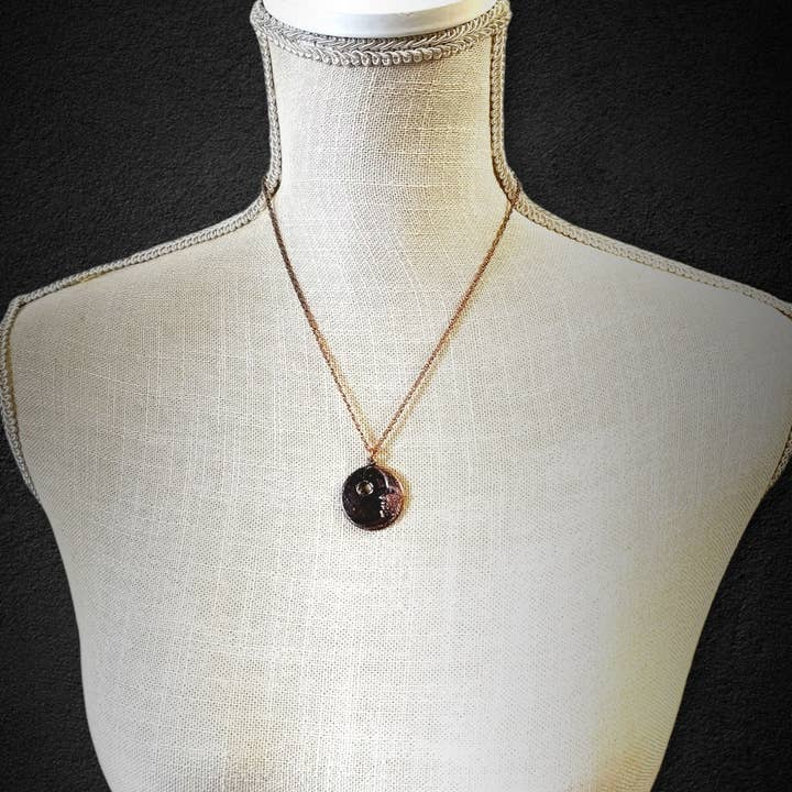 MergingMetals - Wholesale Pendant/Charm Necklace - Goodnight Moon Necklace with Lemon Quartz