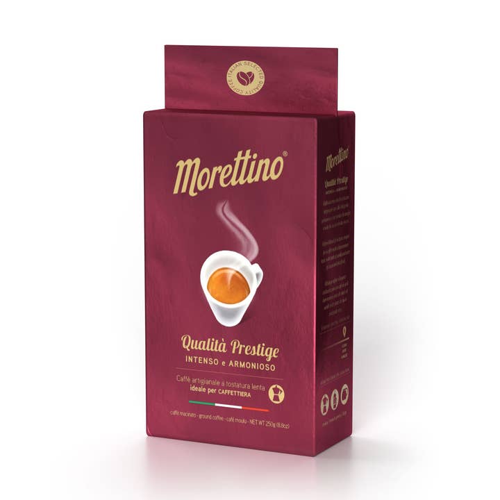 Morettino, Quality Prestige Italian Ground Coffee (250g/8.8oz) for wholesale by Ciao Imports