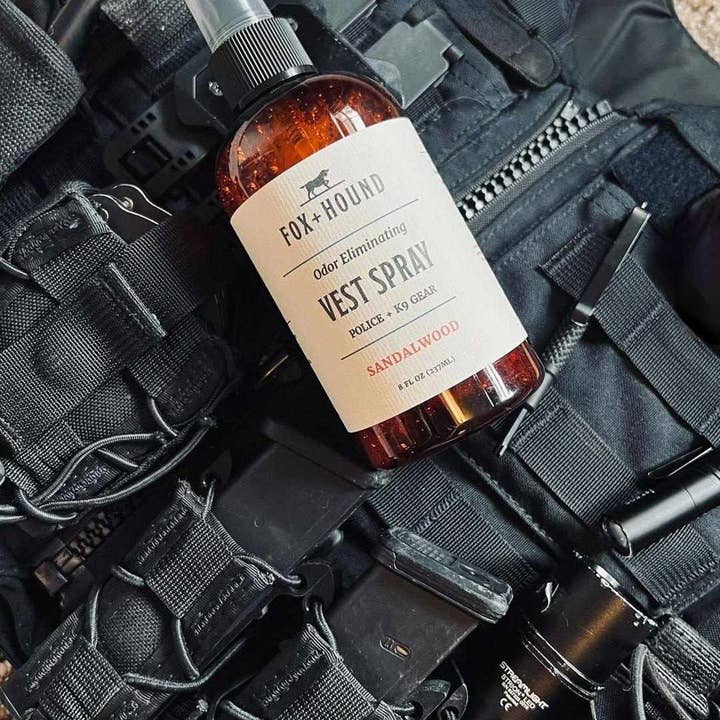 Fox + Hound - Wholesale Pet Deodorizing Spray - FOX+ HOUND VEST SPRAY FOR POLICE & K9 GEAR 1ST RESPONDERS2