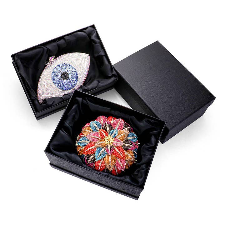 Sensibling Corp. - Wholesale Clutch Bag - Women's - Crystal Rhinestone Evil Eye Evening Clutch Bag8