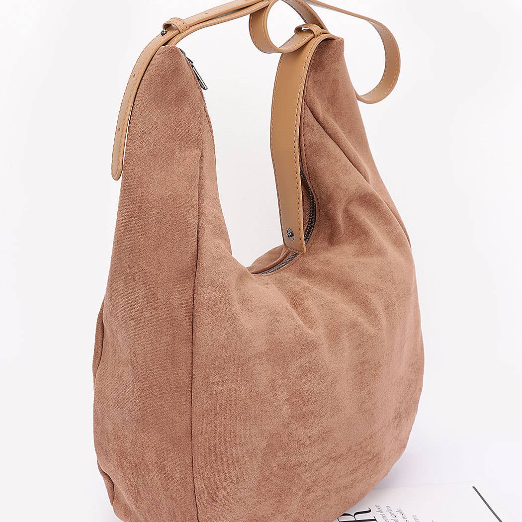 3AM BY H&D ACCESSORIES - Wholesale Shoulder Bag - Women's -  Faux Suede Bindle BAg3