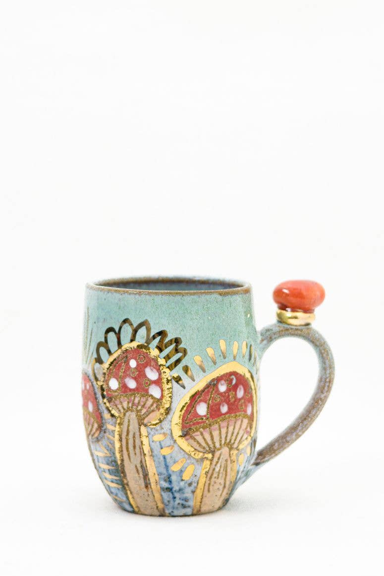Carys Martin Ceramics - Wholesale Coffee Mug - Fairy Ring Crystal Cup with magic vibes2
