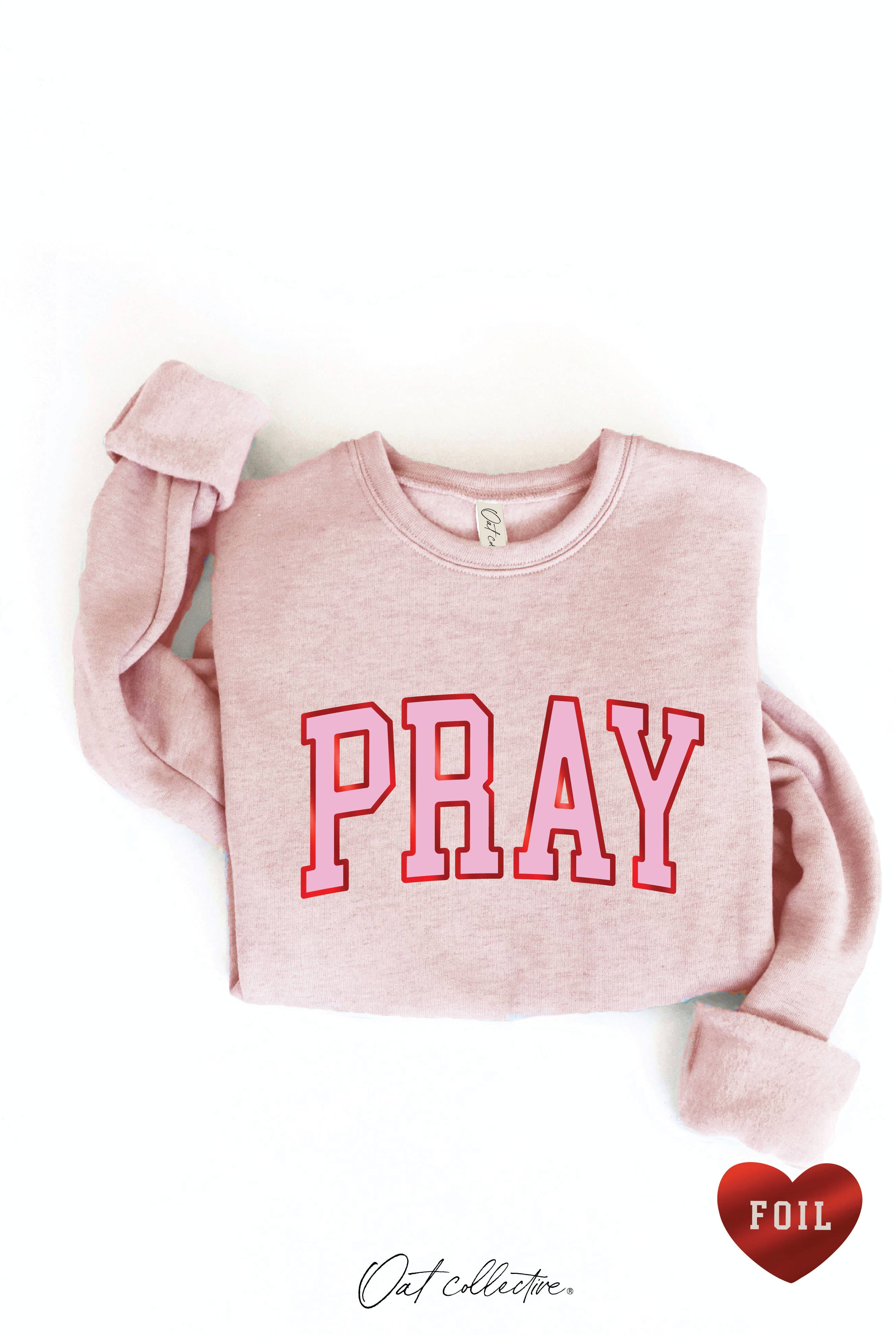 OAT COLLECTIVE - Vendita all'ingrosso Felpa stampata - Donna - Felpa con grafica PRAY FOIL3