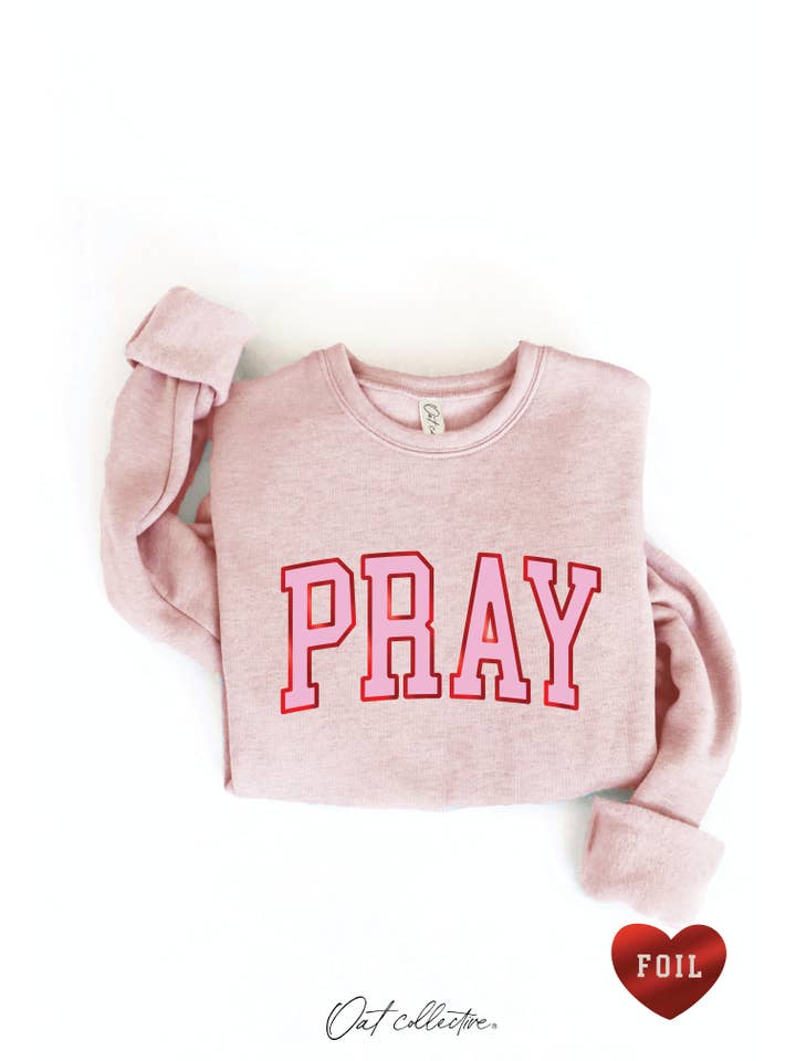OAT COLLECTIVE - Vendita all'ingrosso Felpa stampata - Donna - Felpa con grafica PRAY FOIL3