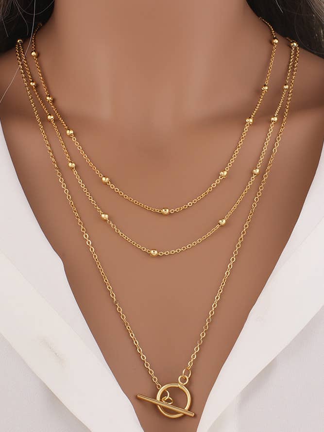 Metalen halsketting YQNE0317 voor wholesale door UNISHE