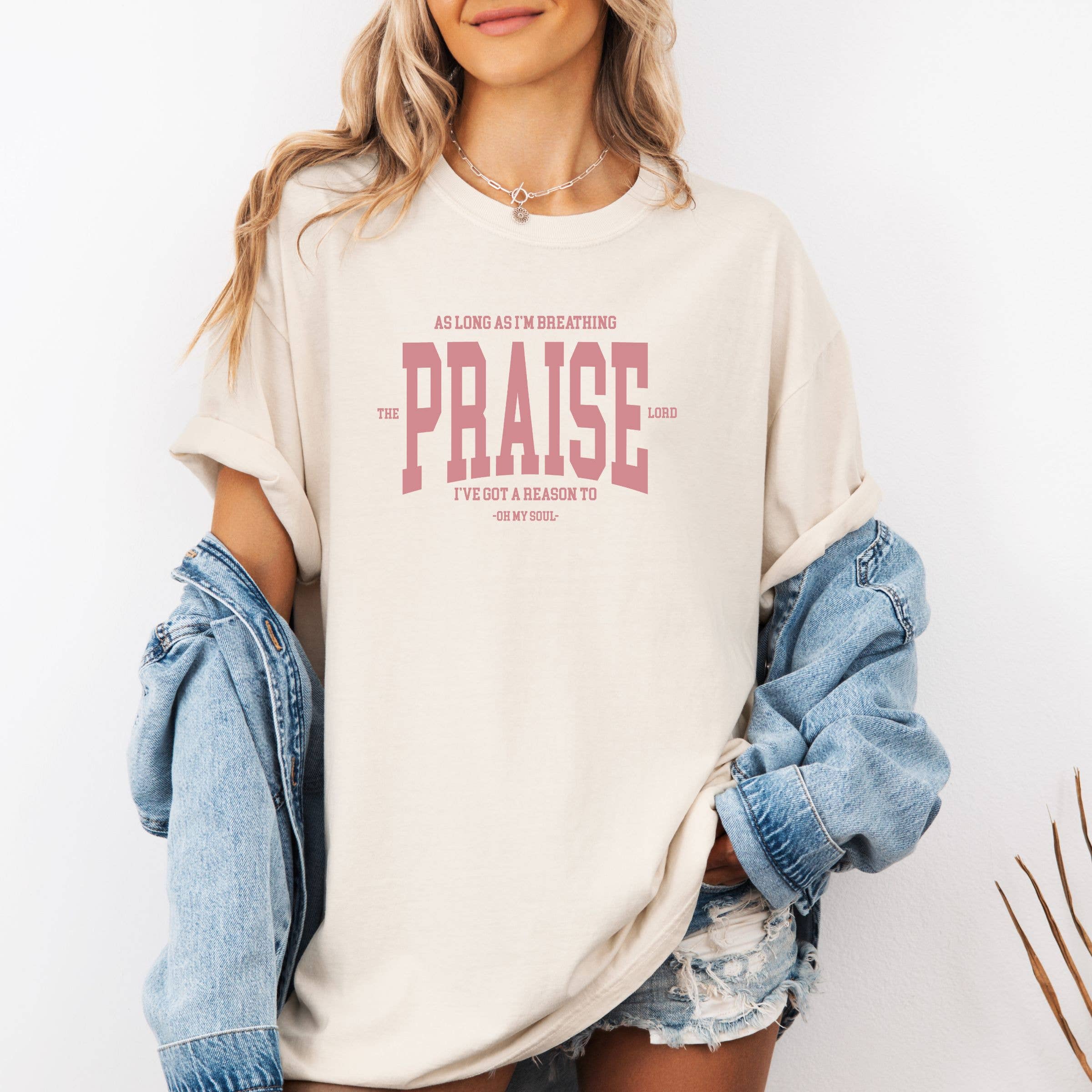 Wholehearted Motherhood and Co. - Wholesale T-Shirt (Graphic) - Unisex - Praise The Lord Tee - Christian Spring Graphic Tee0