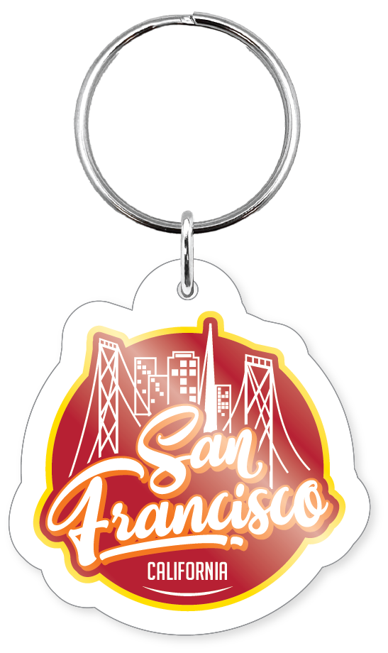 Morris Magnets - Wholesale Keychain - Unisex - Keychain - San Francisco W/ Bridge and City3
