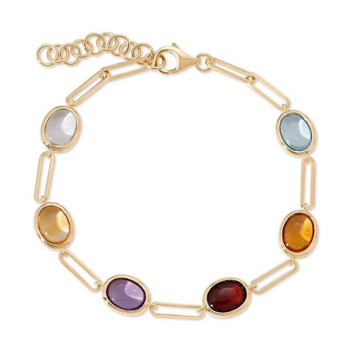 Varsha Diamonds - Vendita all'ingrosso Bracciali a catena e a maglie - Bracciale con Fermaglio a Forma di Caramella Ovale
