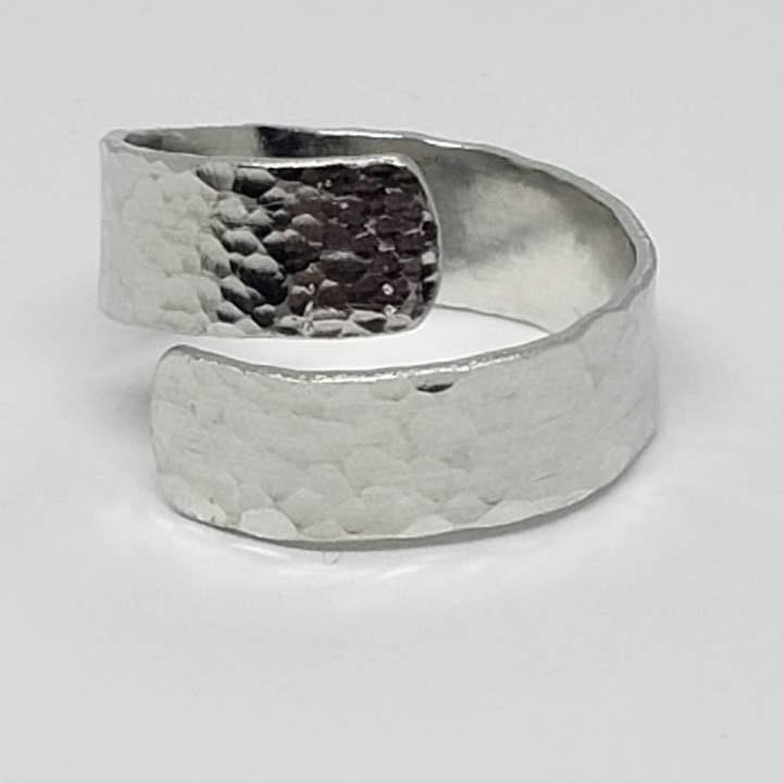 Bella Accessories - Wholesale Band/Stacked Ring - Silver Adjustable Twisted Ring