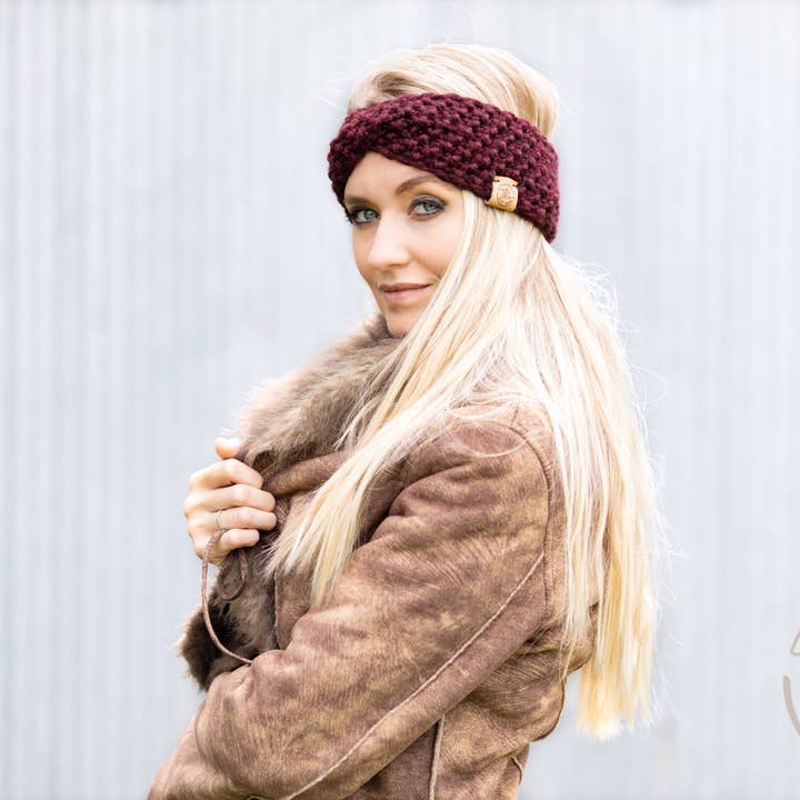 JackiBean - Vente Bandeau – femme - Bandeau Turban torsadé en tricot à la main2