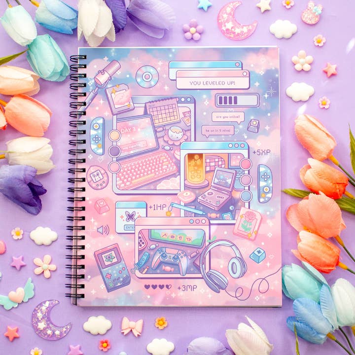 Game Time Spiral Lined Notebook (7x9") for wholesale by Unicorn Eclipse