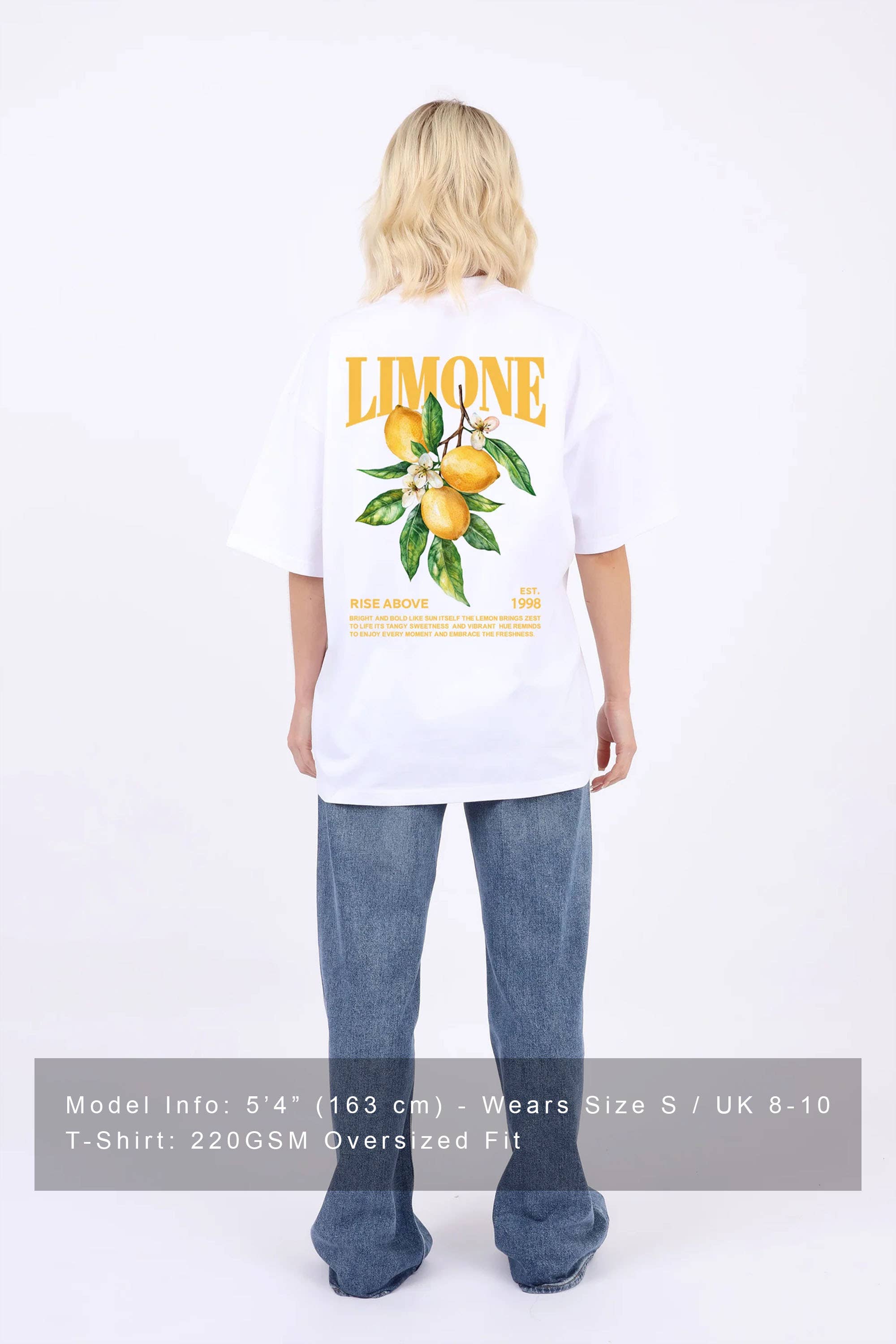 Missi Clothing – wholesale Tunic – Women’s – Women Oversized T-Shirt In Limone Rise Print 7