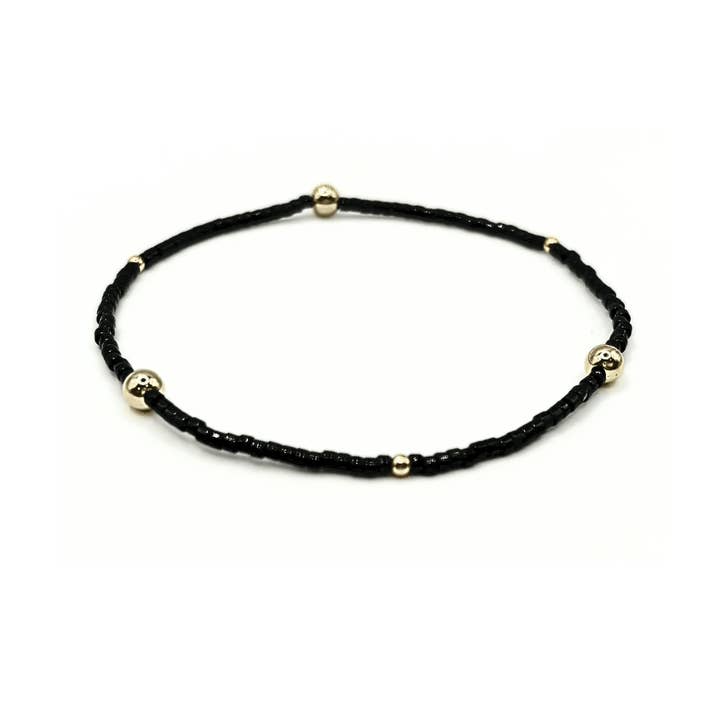 Game Day Black & Gold Filled Bracelet for wholesale by erin gray