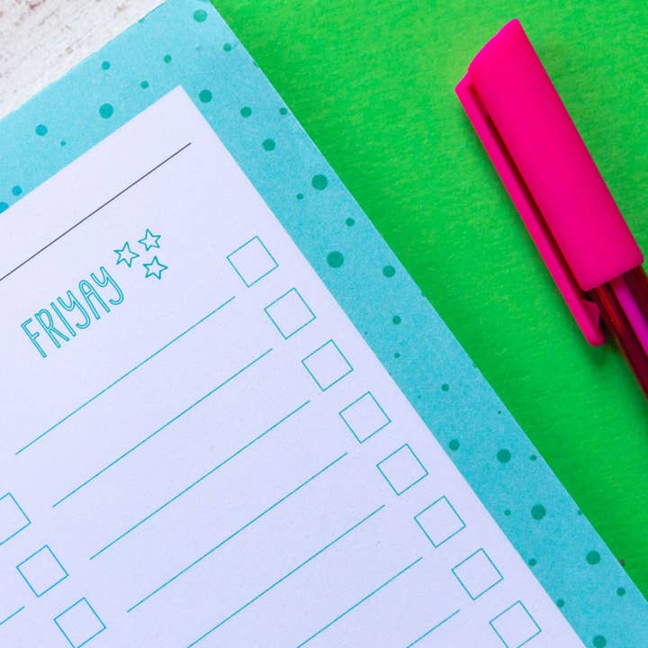 BETTIE CONFETTI – wholesale Planner – Weekly Planner - A4 Desk Planner Pad