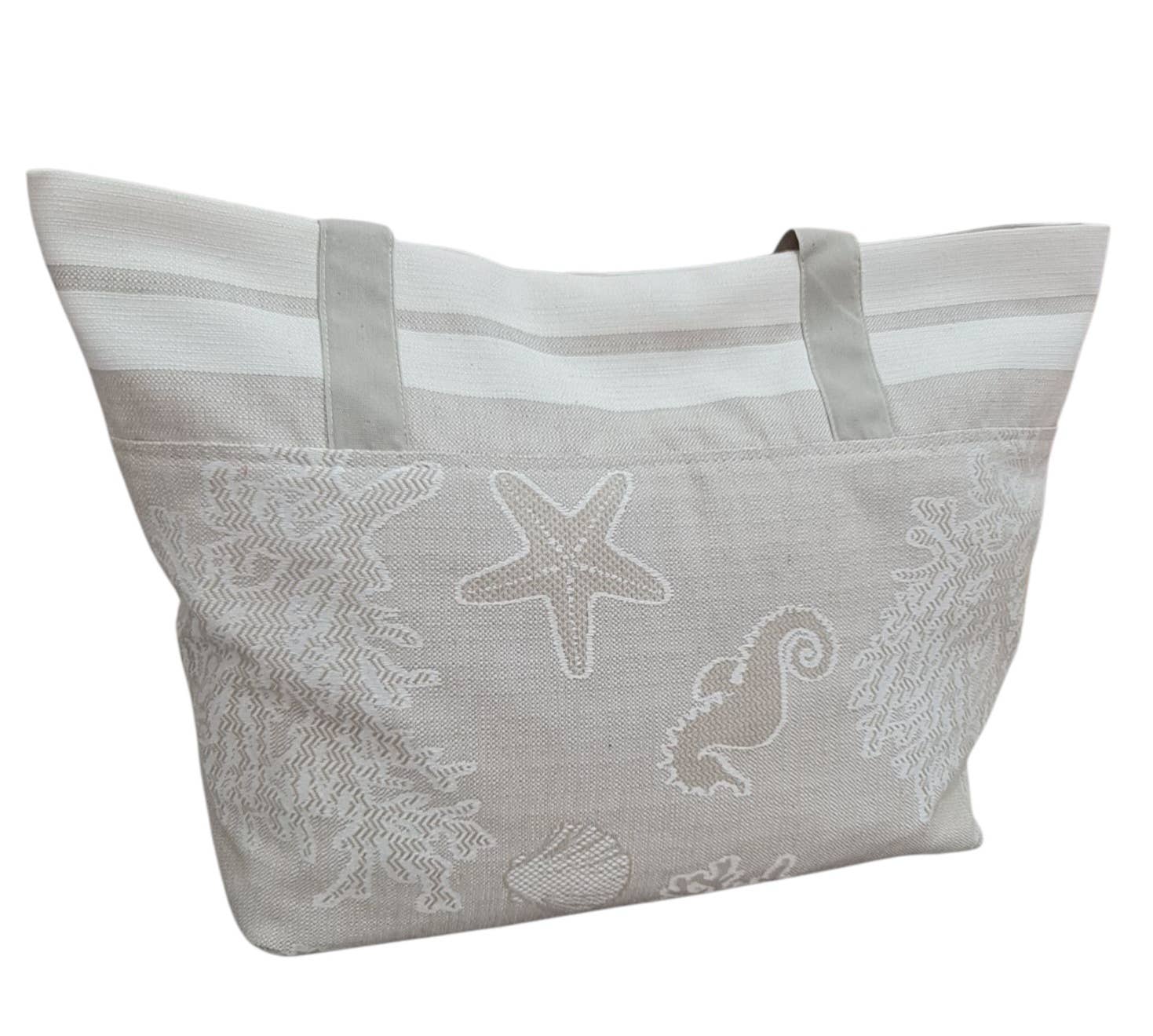 Lunaria Lab - Vente Sac de plage - Sac de Plage en Coton Déperlant Beige0
