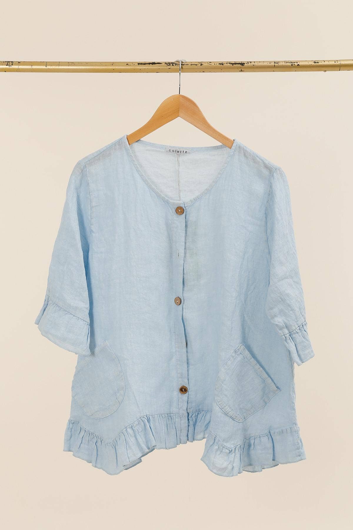 la maison des fibres naturelles - Wholesale Varsity/Baseball Jacket - Women's - Buttoned jacket 100% linen 163411