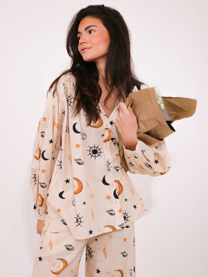 Lunaria Parel Blouse voor wholesale door The Corner