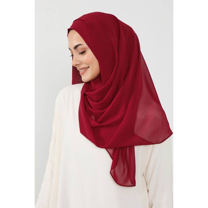 Aisha's Design - Wholesale Hijab – Women’s - Instant Chiffon Hijab Shawl for Women, Ready to Wear Lightweight Modest Scarf, Practical Slip-On Headscarf,PS-4992