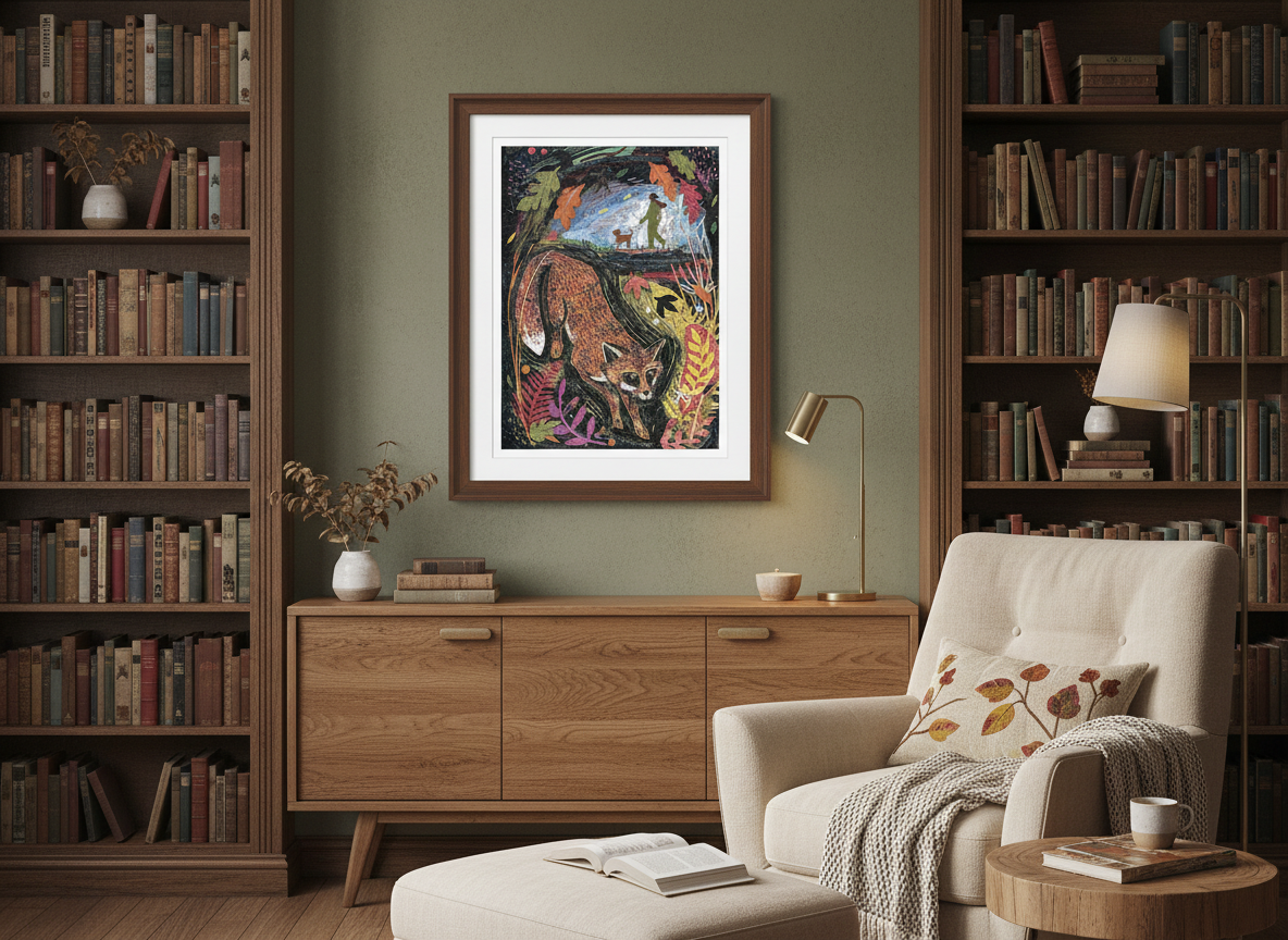 Jamie Poole – wholesale Art print – The Vixen A3 Print on Silk Stock4