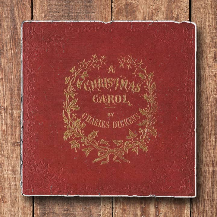 Classic Book Coaster - A Christmas Carol - Charles Dickens for wholesale by Black Angel Designs