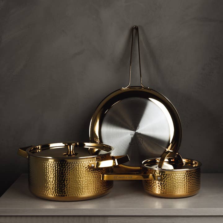 BRASSA.2 – 3-Piece Brass Cookware Set for wholesale by Vargen & Thor