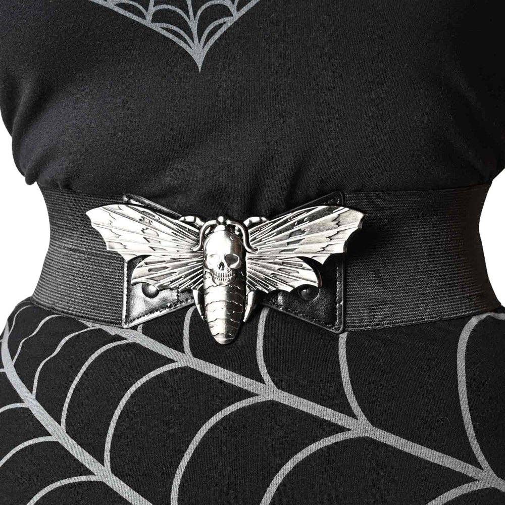 Kreepsville - Wholesale Belt - Women's - Elastic Waist Belt Death Moth2