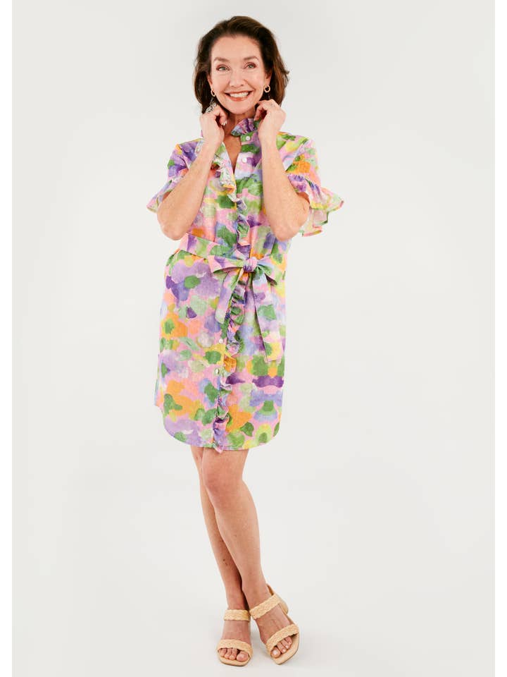 Pink Katie Dress Floral Pop Eyelet for wholesale on Faire