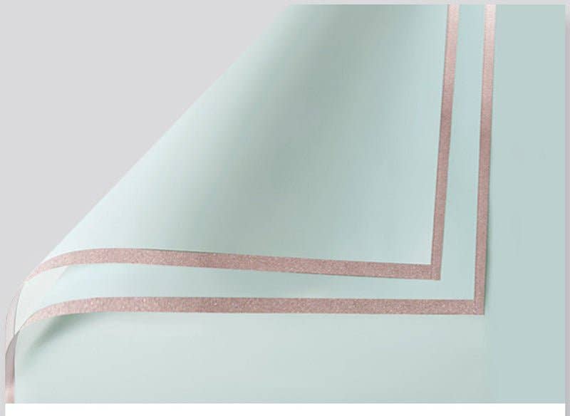 Elegant Design Supply – papel de embrulho por atacado – Papel de Presente Impermeável com Flores e Borda Dourada (20 Folhas por Pacote)31