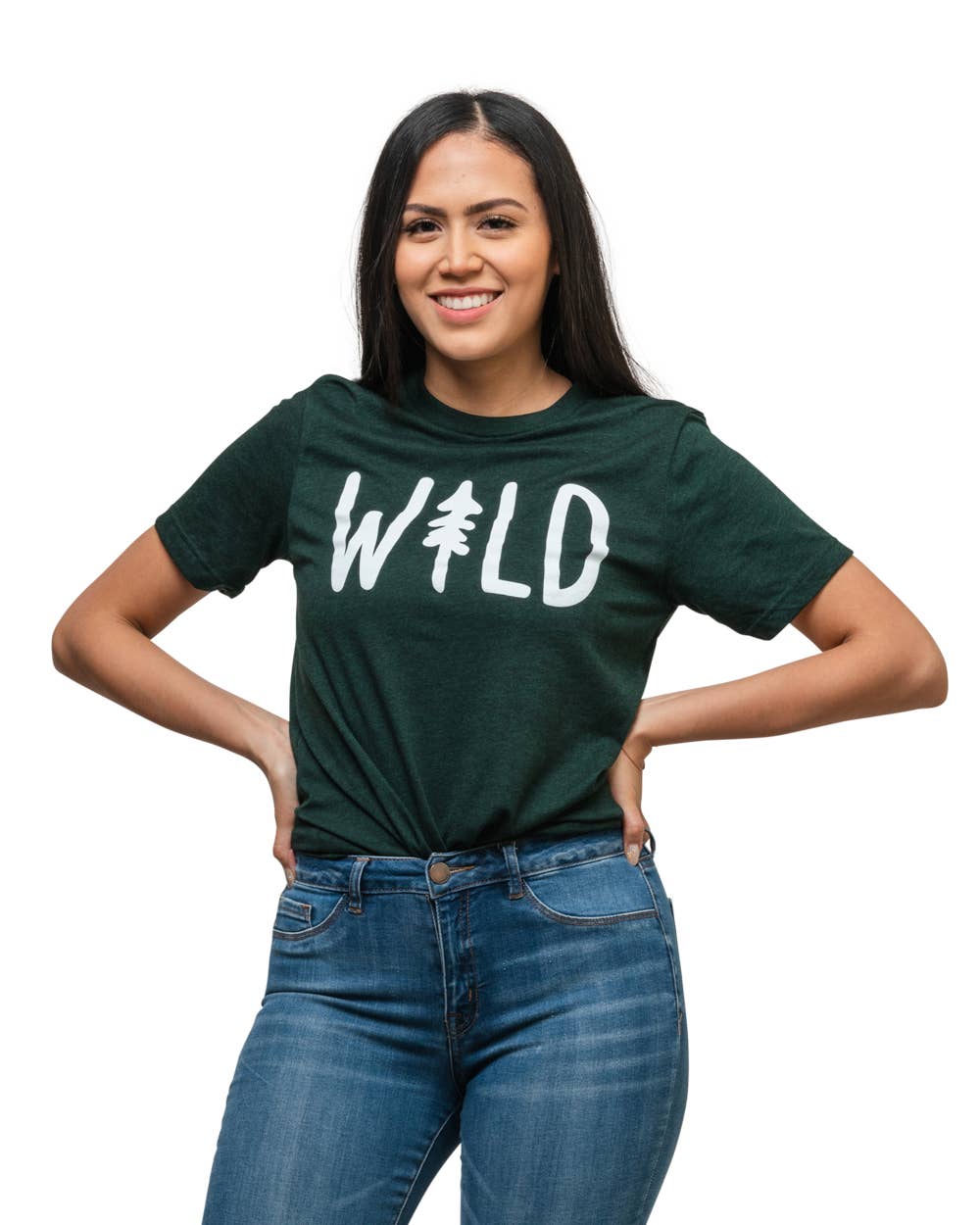 Keep Nature Wild - Wholesale Screen Printed T-Shirt - Unisex - Wild Pine Unisex Tee | Heather Forest13