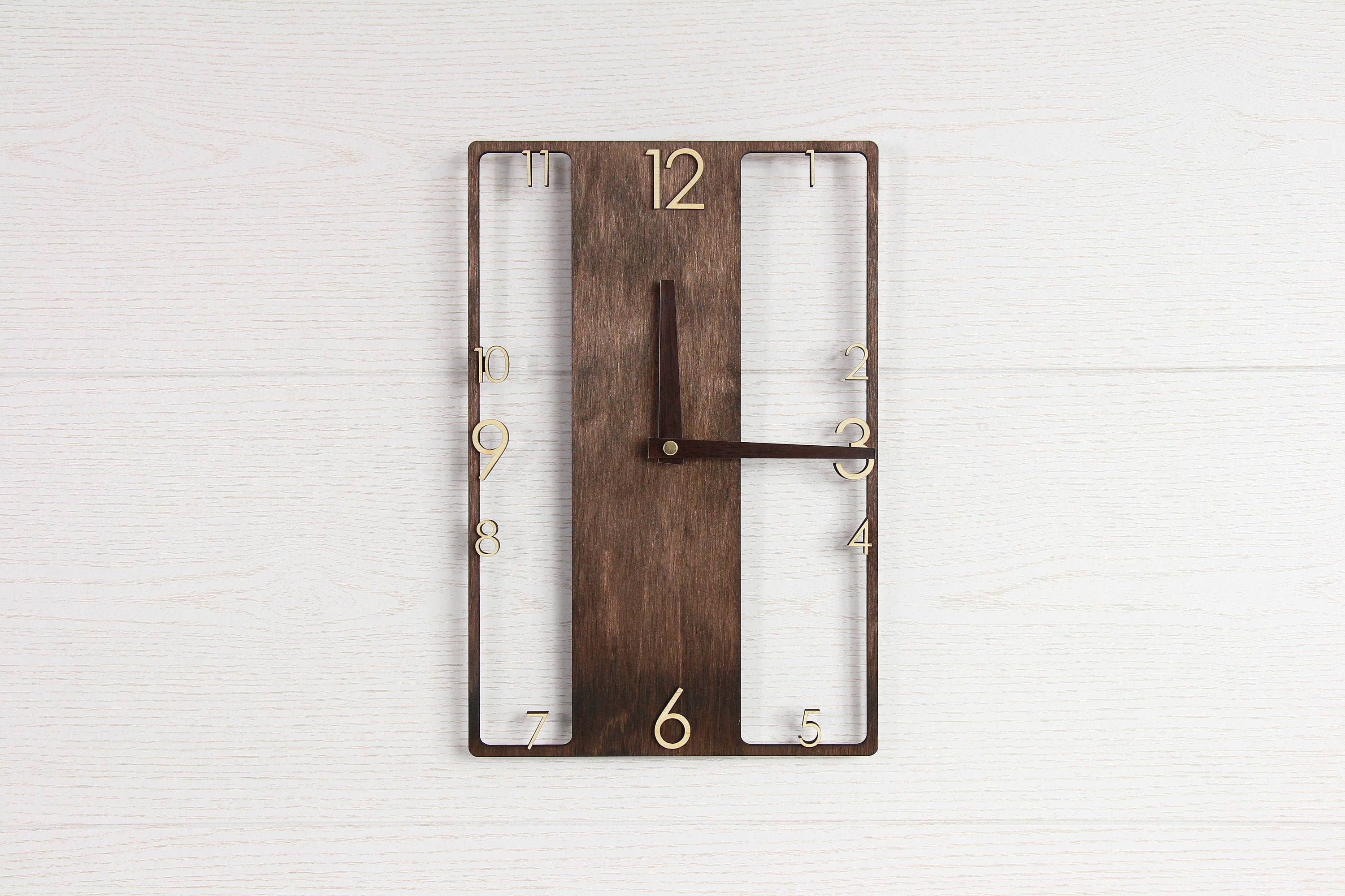 PromiDesign – Relógio de parede por atacado – Relógio de parede retangular de madeira4