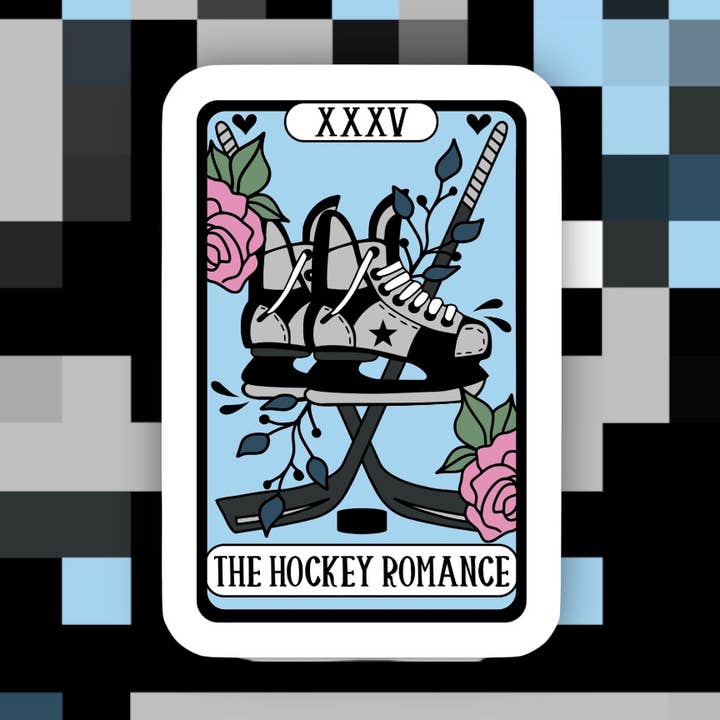 Autocollant de tarot Reader the Hockey Romance pour la vente par Ace the Pitmatian Co