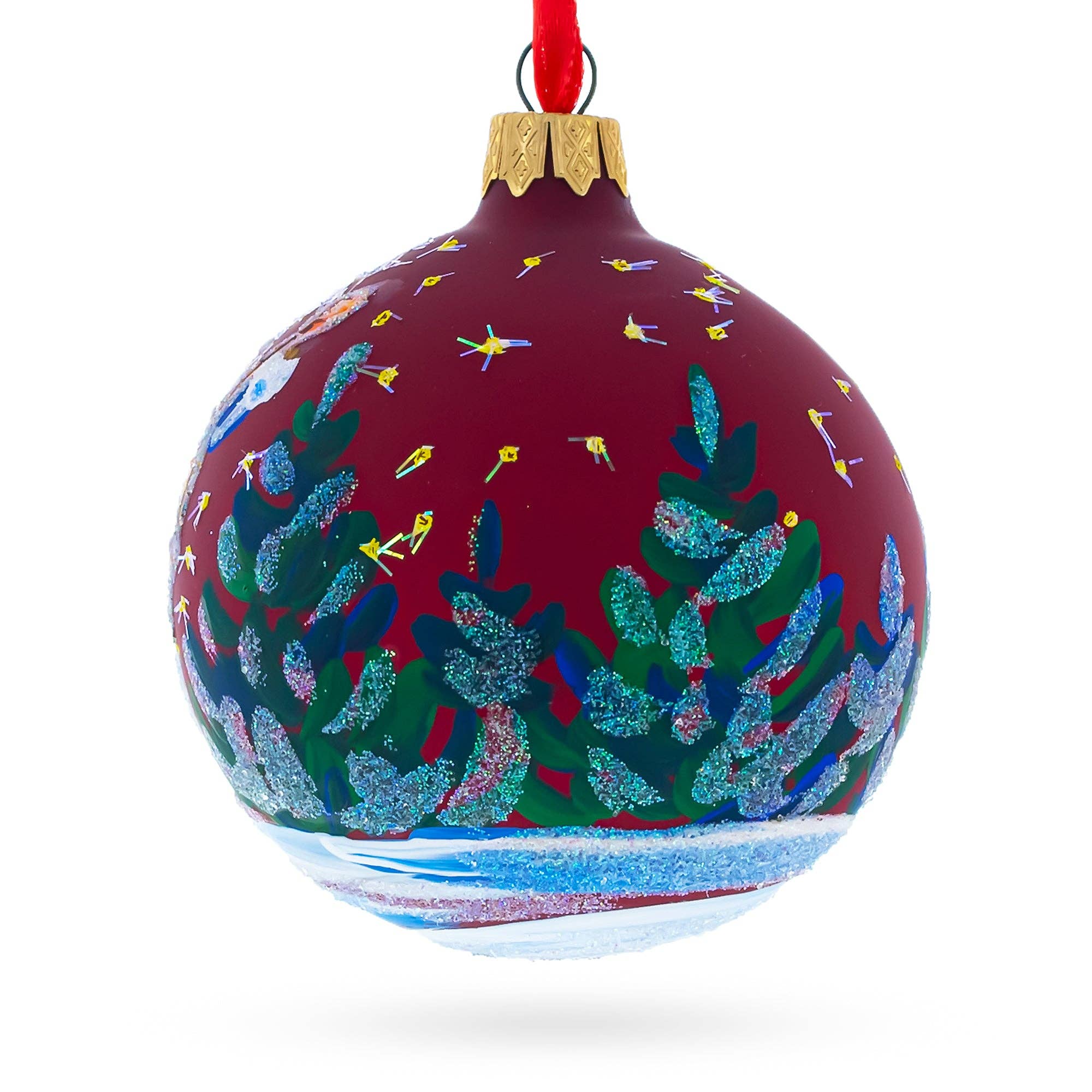 BestPysanky – wholesale Prydnad – Igelkott som sjunger serenad med cello glasprydnad2