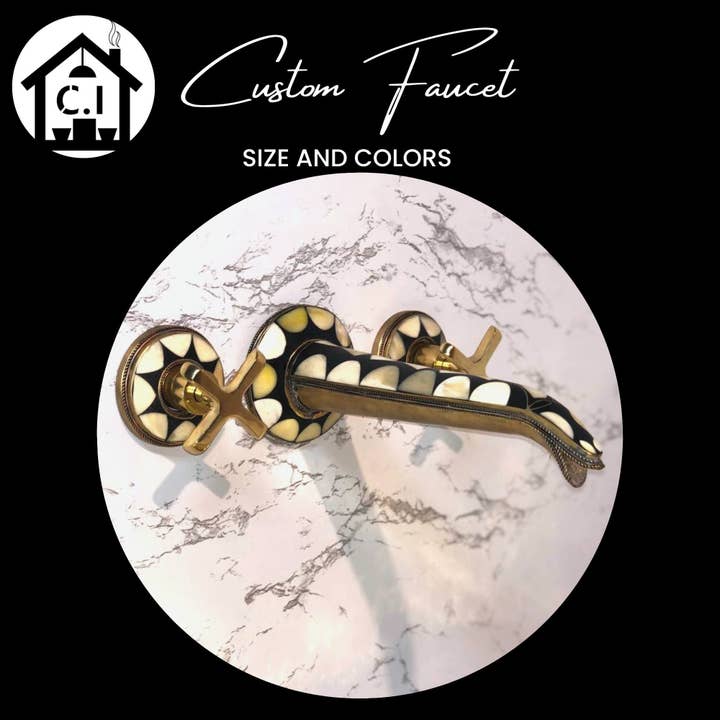 brass bone and resin wall mounted faucet smood spout valve for wholesale by Maroccarpets Poufs and pillows wholesale +31648976894
