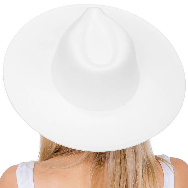 Cap Zone – Großhandel Fedora-Hut – Damen – Solider, schlichter Rancher-Hut mit breiter, flacher Krempe3