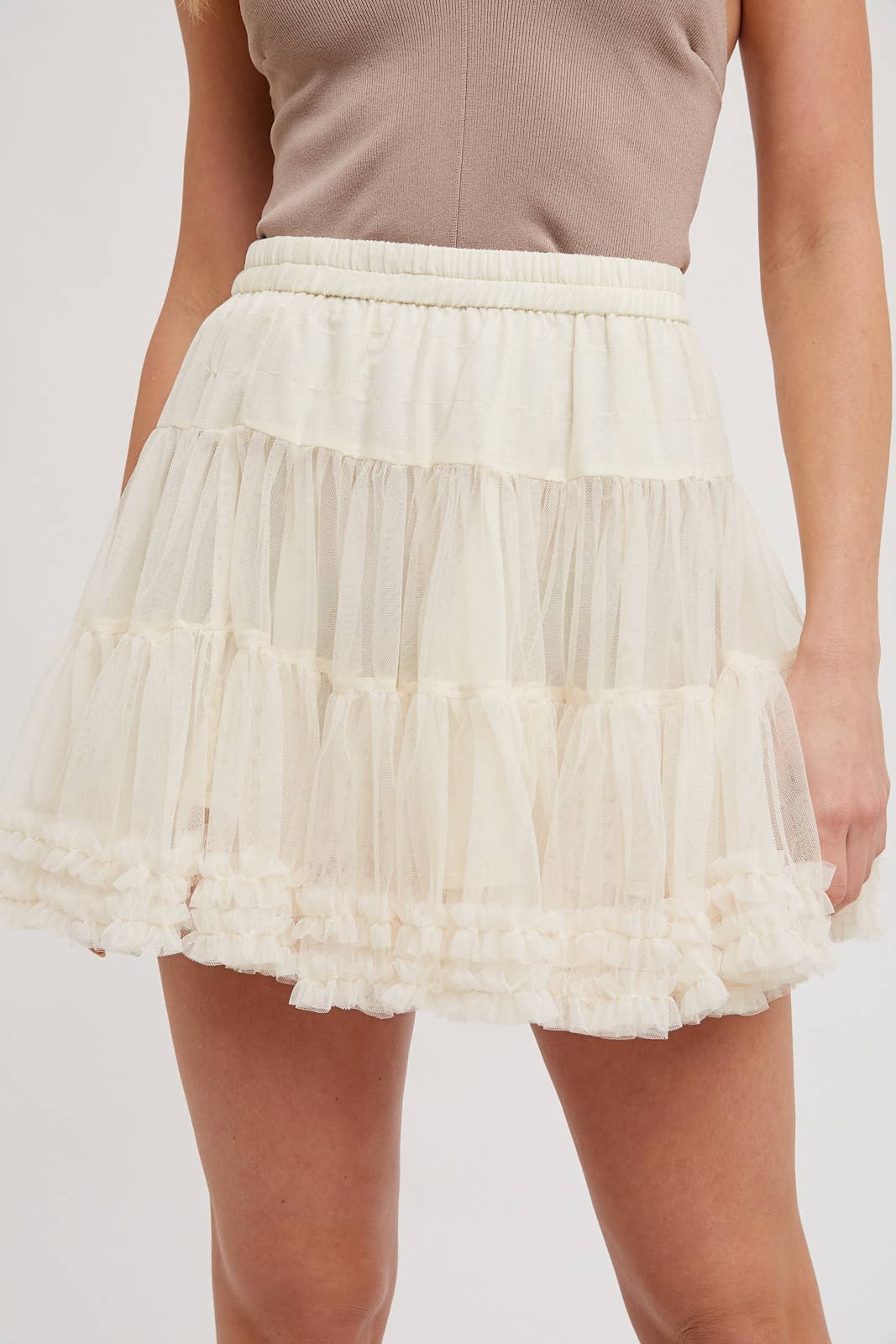 Peace Love Line – wholesale Skirt – Women’s – PL5952 - RUFFLE TIERED TULLE TUTU MINI SKIRT6