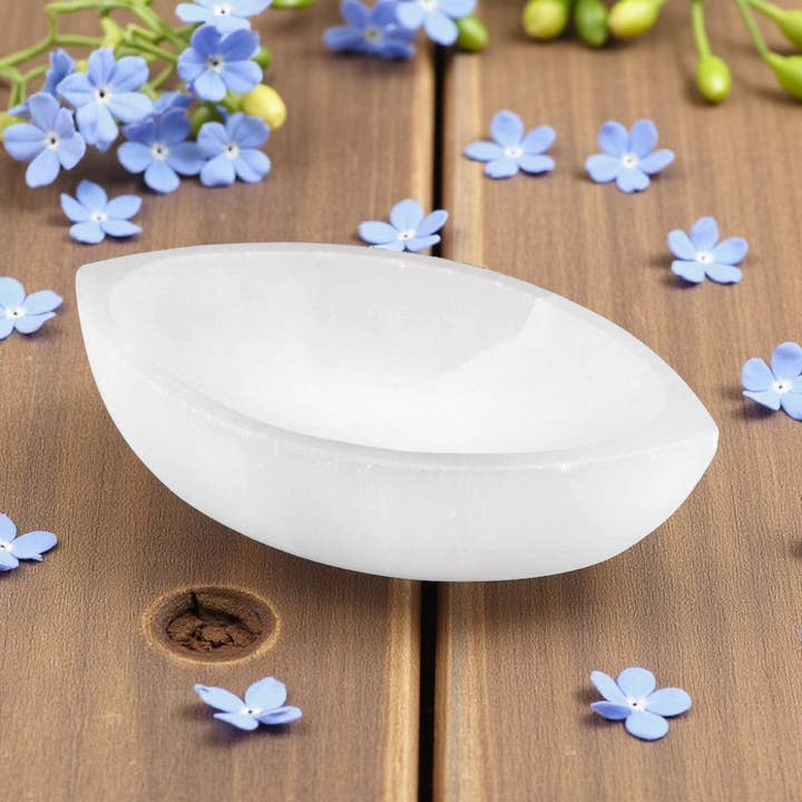 Selenite - Boat Trinket Holder for wholesale by Earths Elements Wholesale