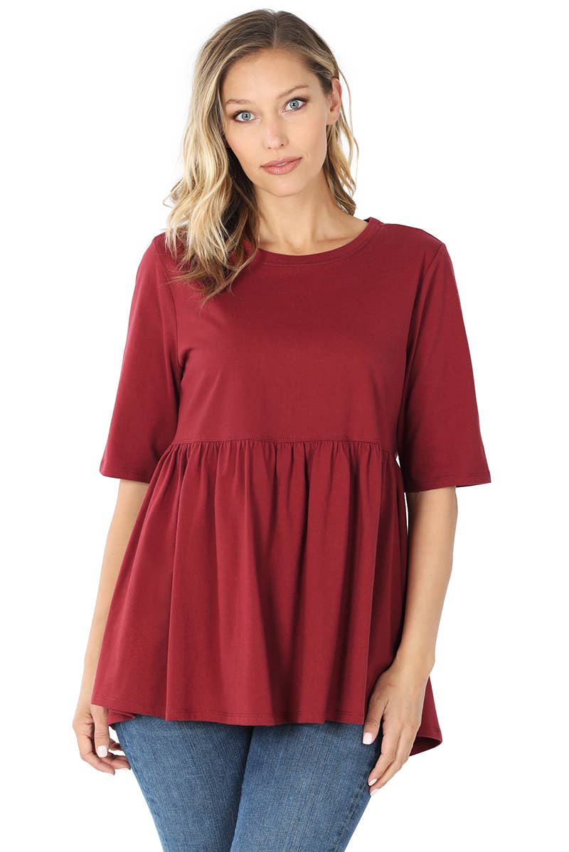 42POPS - Vendita all'ingrosso Tunica - Donna - ",,..._ Tunica in Cotone con Arricciatura a Vita Impero12