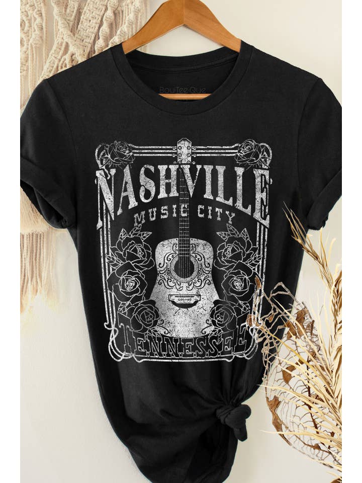 BouTeeQue Closet - Wholesale Screen Printed T-Shirt - Women's - 1019T - Nashville music city