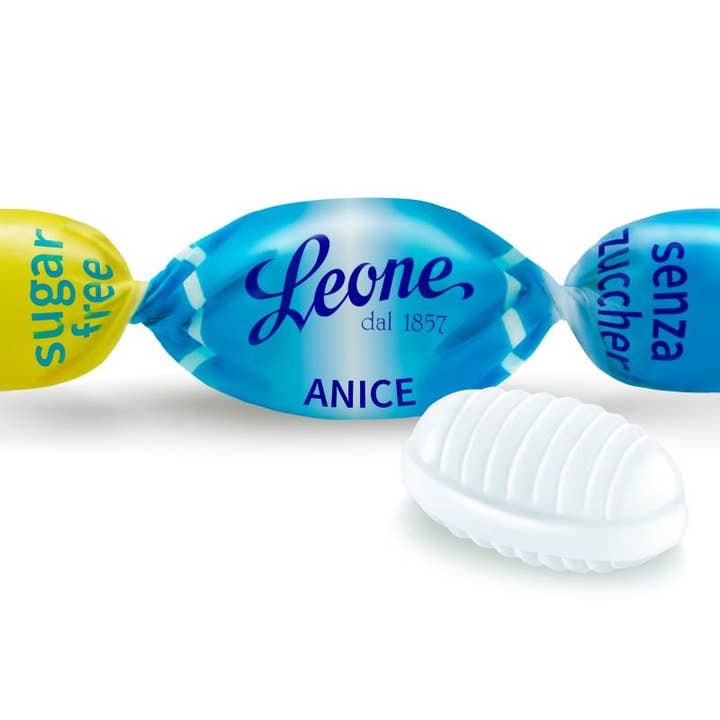 Pastiglie Leone srl - Vendita all'ingrosso Caramelle dure - Sacchetti Caramelle dure Senza Zucchero Anice Leone