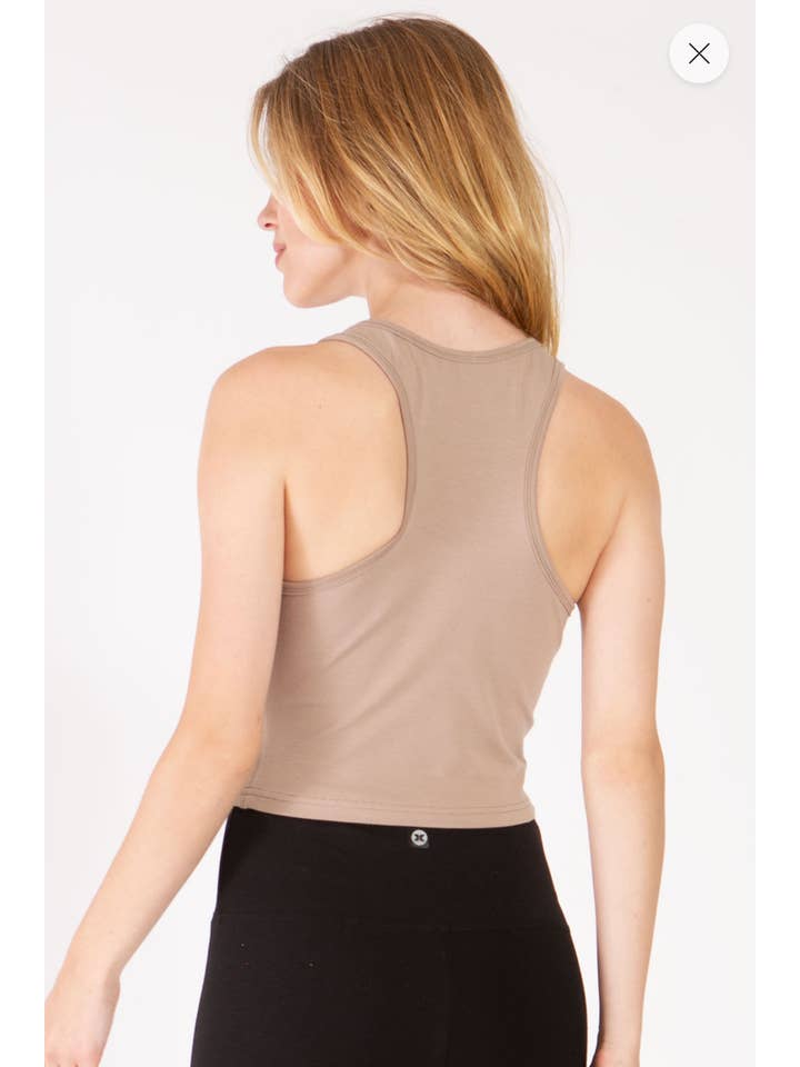 Color 5 - Wholesale Tank Top - Women's - Solid color cotton lycra cropped tank top with racer back