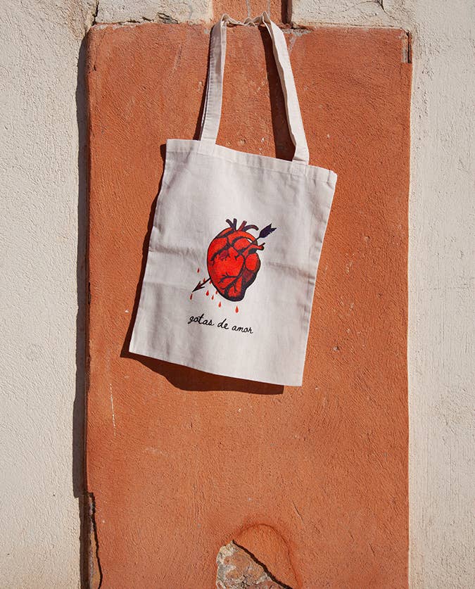 Tienda Esquipulas distribution – wholesale Bärkasse - Dam – Populärkultur screentryckt tote - Gotas de Amor