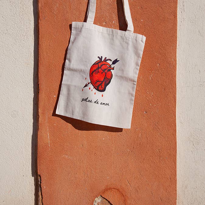 Tienda Esquipulas distribution – wholesale Bärkasse - Dam – Populärkultur screentryckt tote - Gotas de Amor0