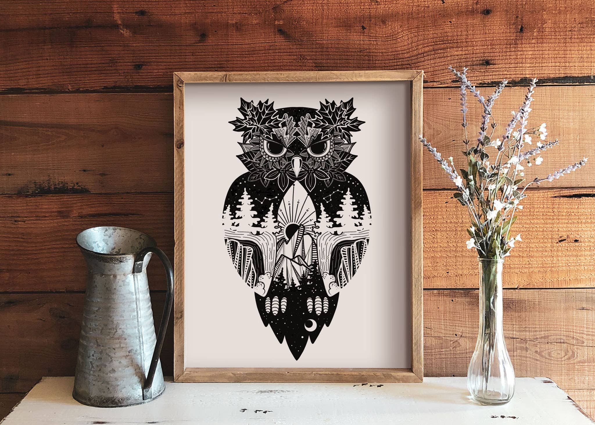 Mountain Mornings - Wholesale Art Print - Owl Print1