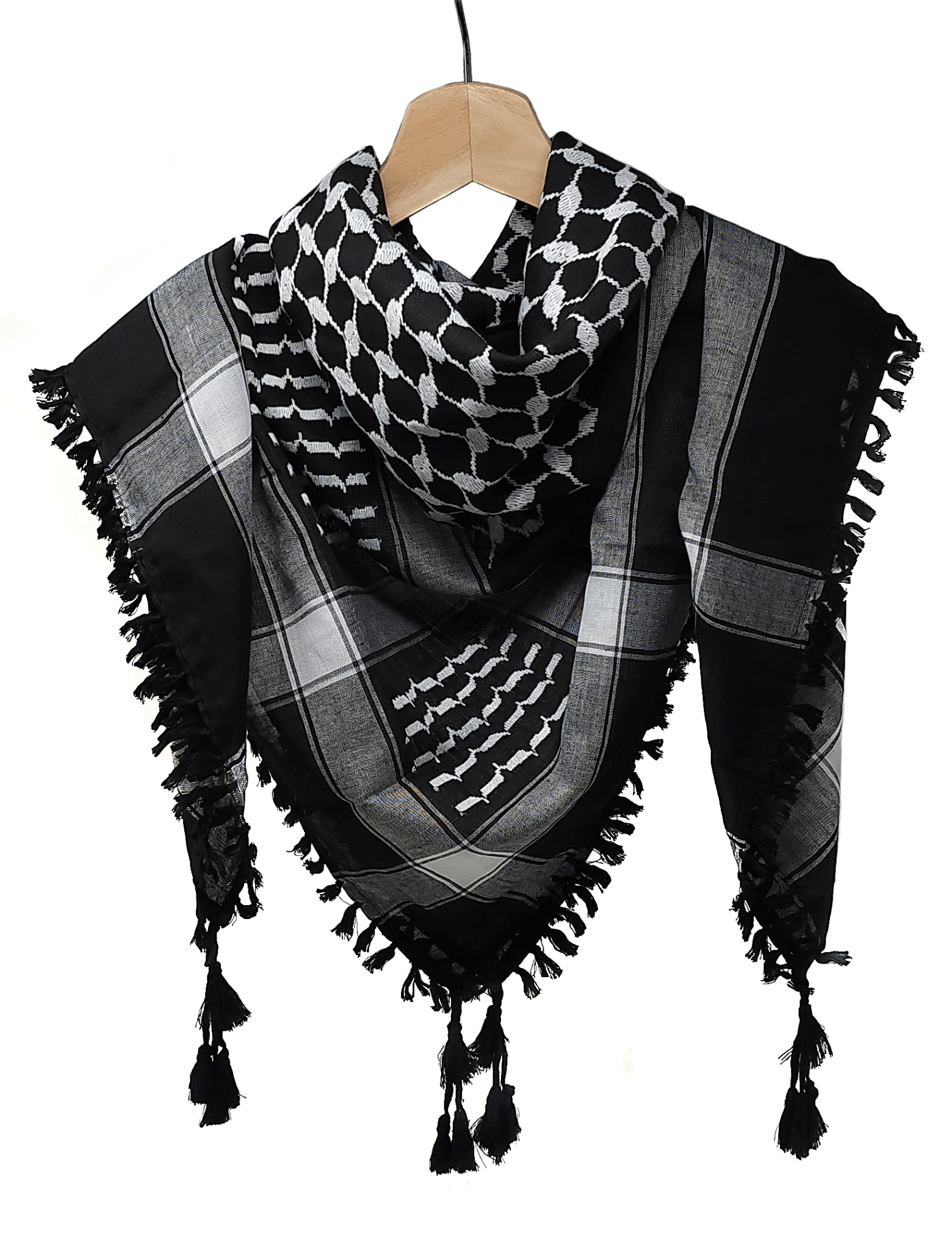 George's Regional - Wholesale Scarf - Unisex - Palestine Keffiyeh Scarf - Traditional Shemagh with Tassels0
