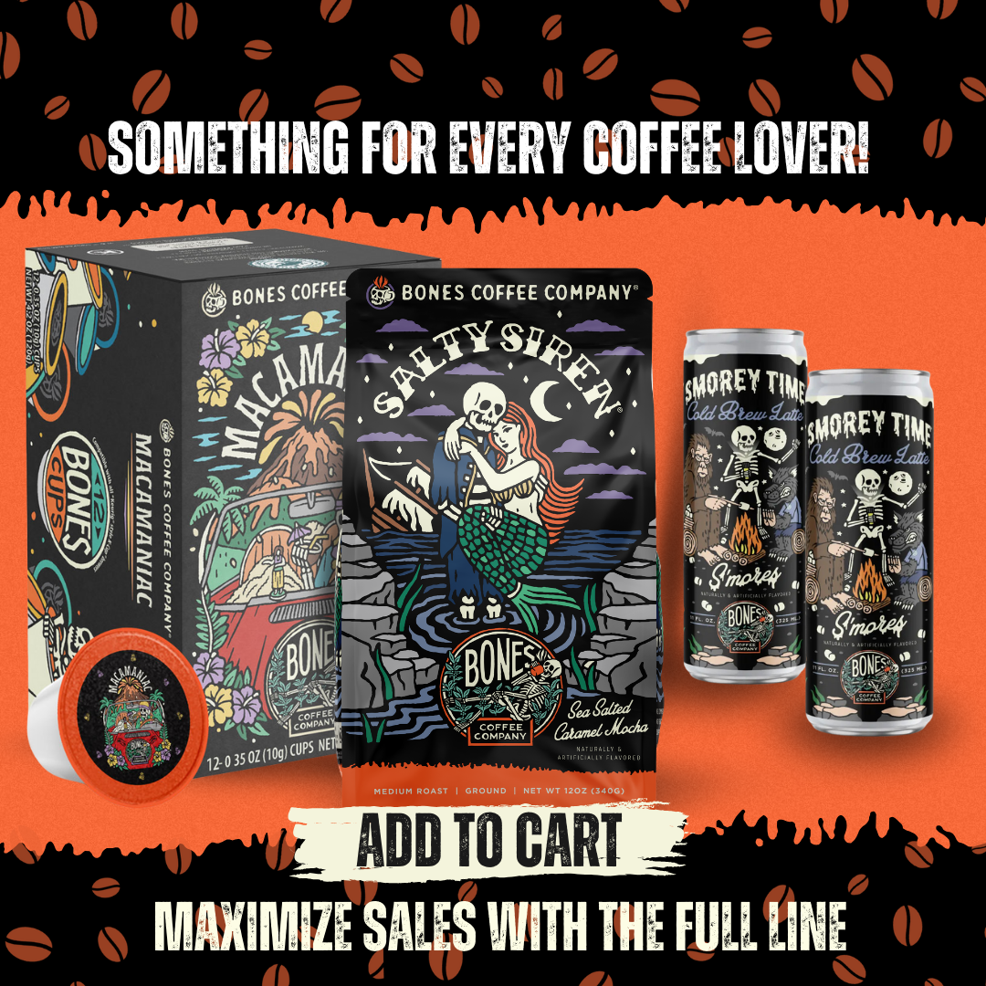 Bones Coffee Company - Wholesale Coffee Pods - Highland Grog Coffee Pods | 12 Count | Flavored Coffee4