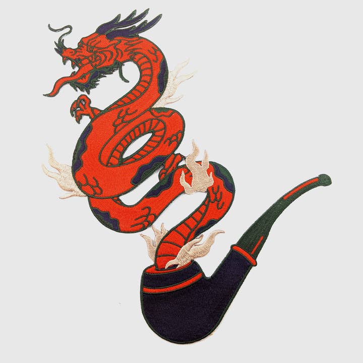 Patch traseiro médio Smoky Dragon por atacado de Badaboöm Studio