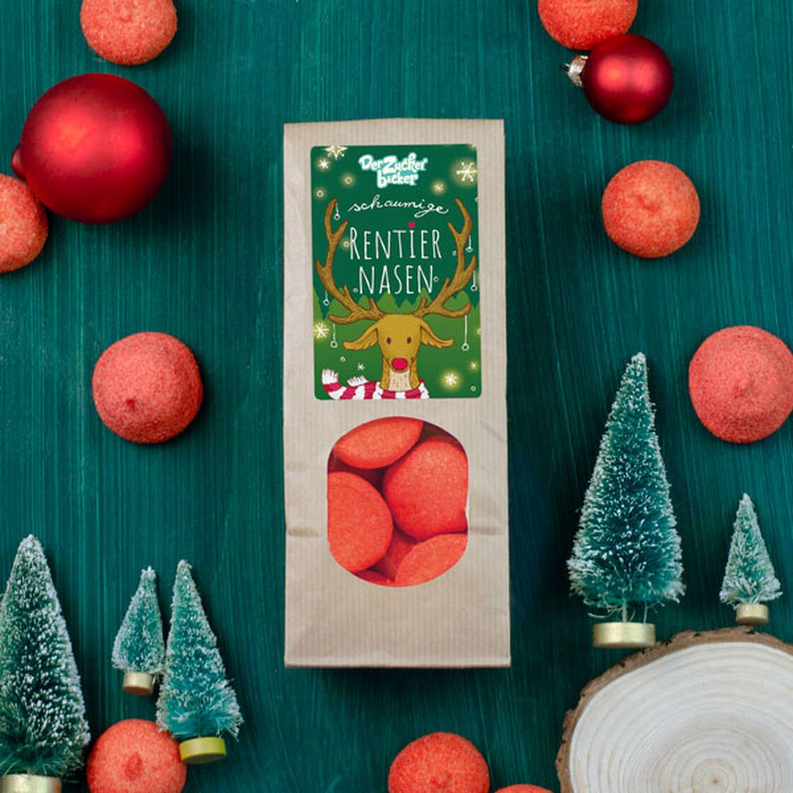 Der Zuckerbäcker - Wholesale Marshmallow - Lucky Bag Frothy Reindeer Noses Red Marshmallows Strawberry1