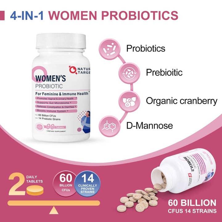 Nature Target - Wholesale Oral Supplement/Vitamin - NATURE TARGET Probiotics Tablet for Women 90 Tablets